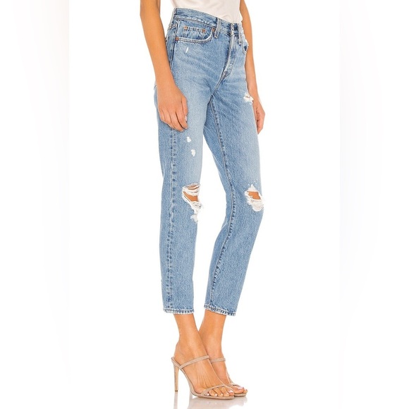 LEVI’s Wedgie Straight Fit Jeans Authentically Yours Medium Wash High Rise Denim - Picture 5 of 15